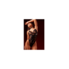 Body sexy en dentelle avec laçage avant et tour de cou 